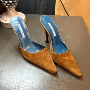 Charles David Brown Suede Mules 7
